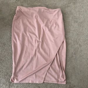 Mauve color high waisted skirt